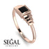 Geometric Princess Cut Black Diamond Ring - Everleigh No. 8 image 11