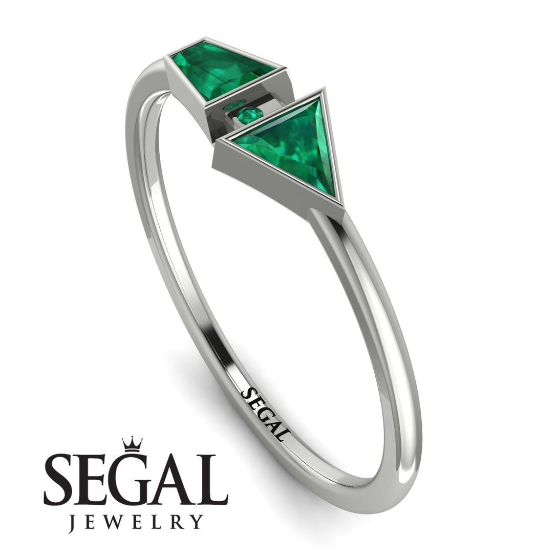 Geometrical Arrow Emerald Ring - Gracie No. 21