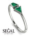Geometrical Arrow Emerald Ring - Gracie No. 21