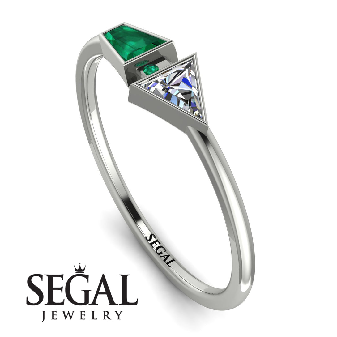 Geometrical Arrow Emerald Ring - Gracie No. 18
