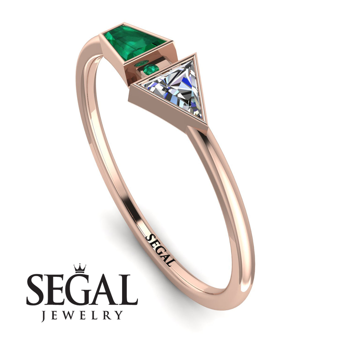 Geometrical Arrow Emerald Ring - Gracie No. 17