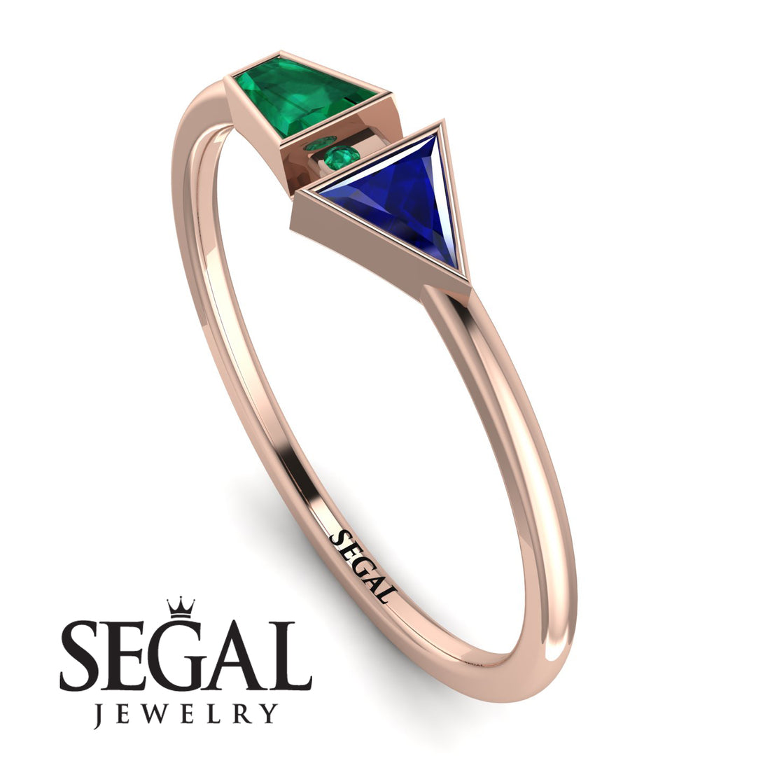 Geometrical Arrow Emerald Ring - Gracie No. 29