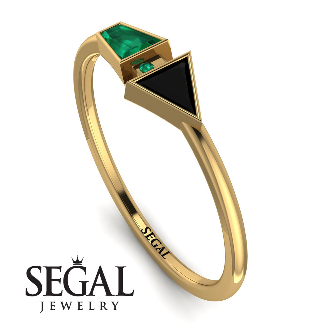 Geometrical Arrow Emerald Ring - Gracie No. 22