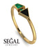 Geometrical Arrow Emerald Ring - Gracie No. 22