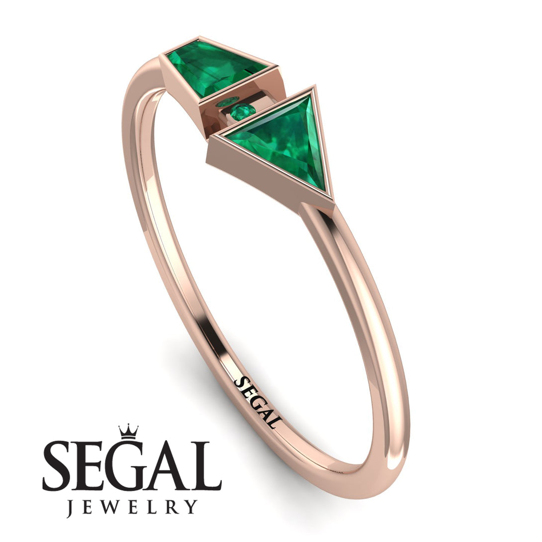 Geometrical Arrow Emerald Ring - Gracie No. 20