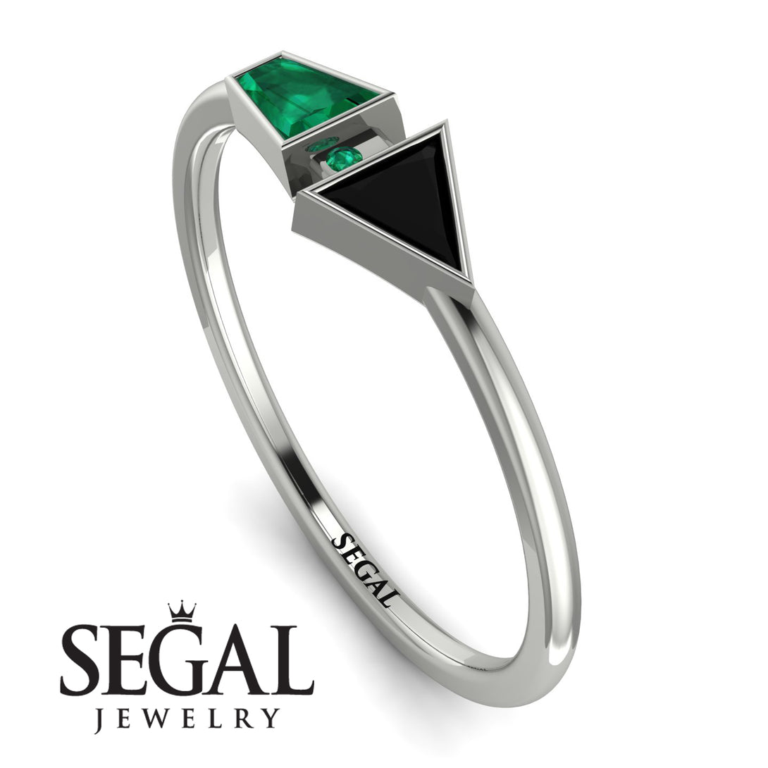 Geometrical Arrow Emerald Ring - Gracie No. 24