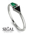 Geometrical Arrow Emerald Ring - Gracie No. 24