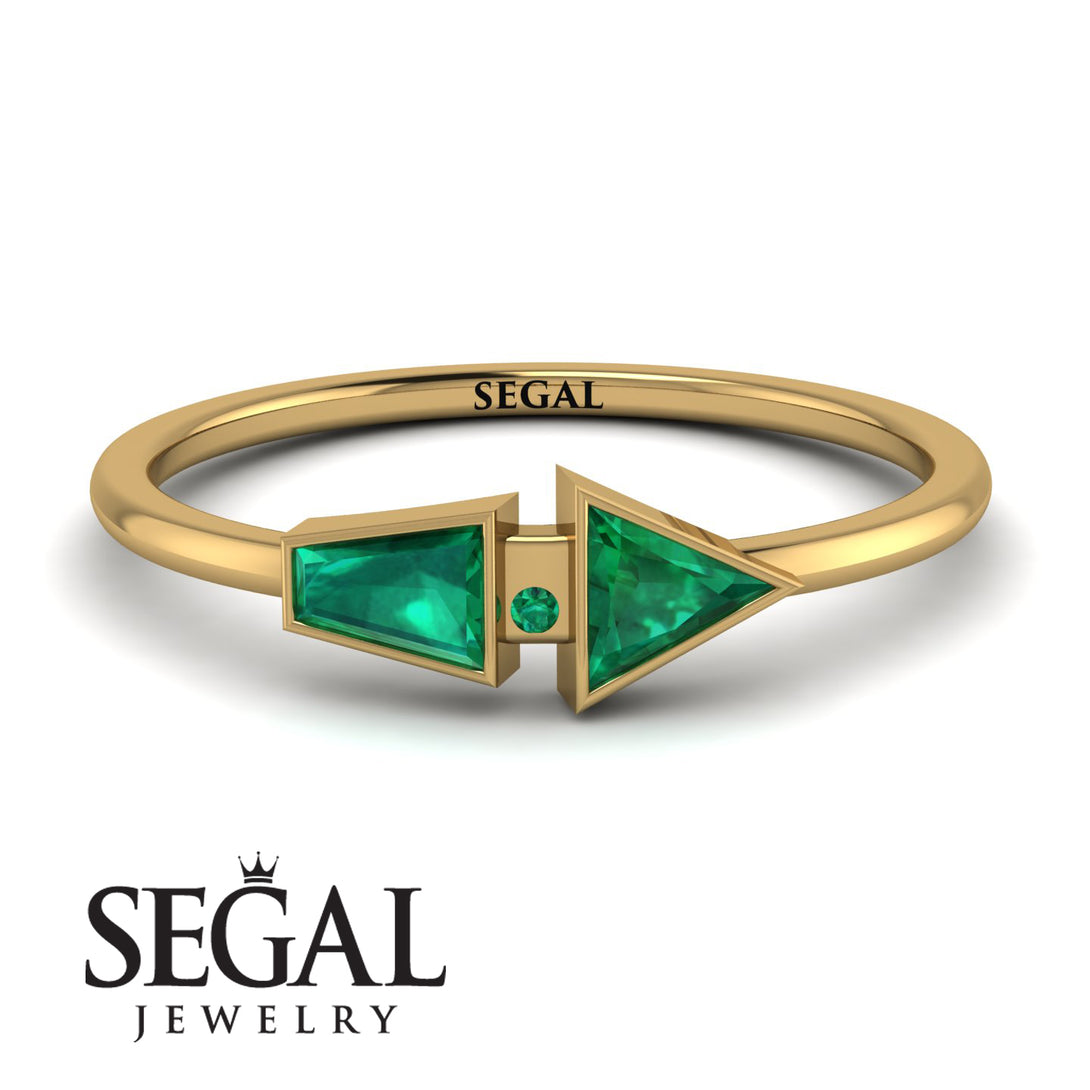 Geometrical Arrow Emerald Ring - Gracie No. 19