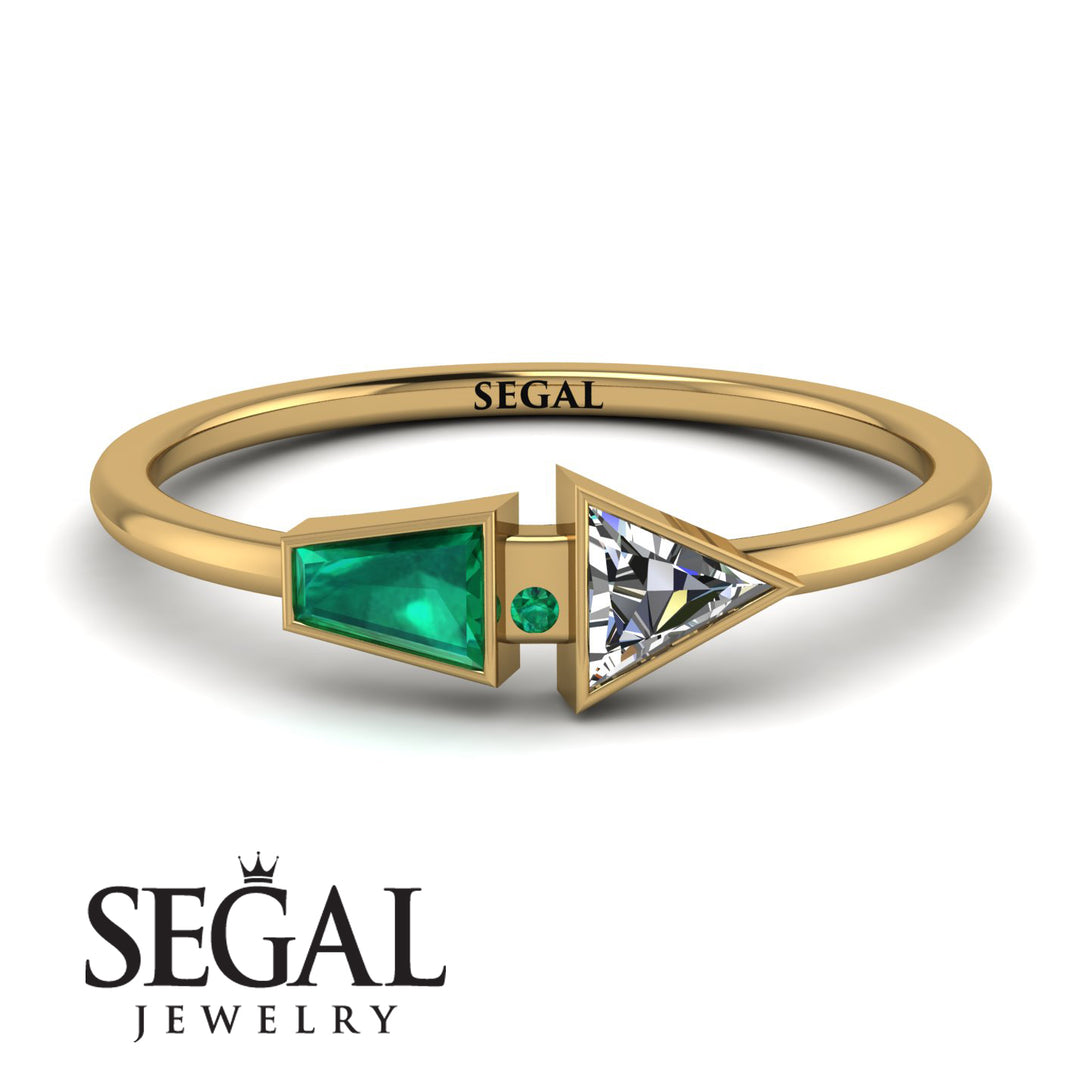 Geometrical Arrow Emerald Ring - Gracie No. 16