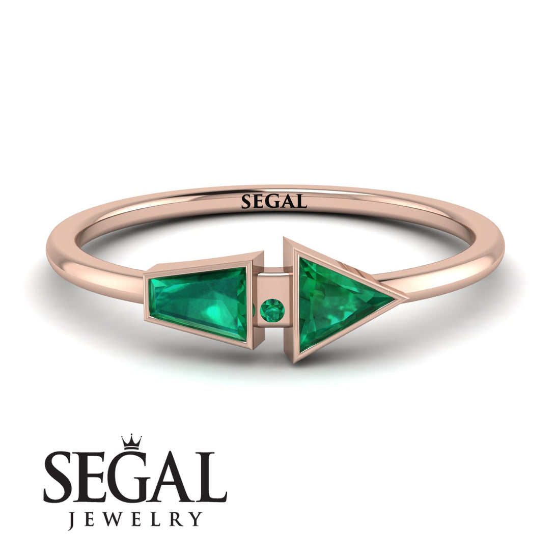 Geometrical Arrow Emerald Ring - Gracie No. 20