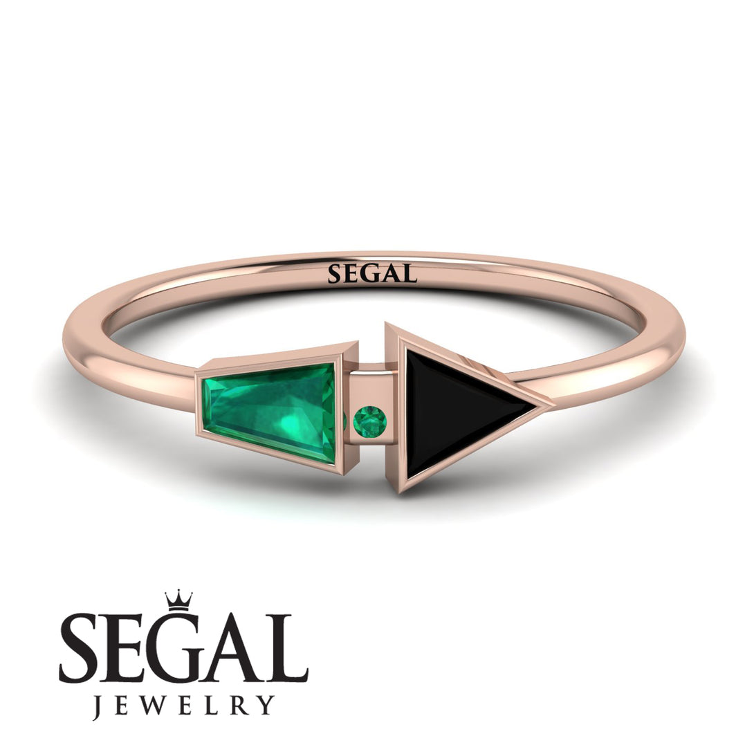 Geometrical Arrow Emerald Ring - Gracie No. 23