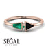 Geometrical Arrow Emerald Ring - Gracie No. 23