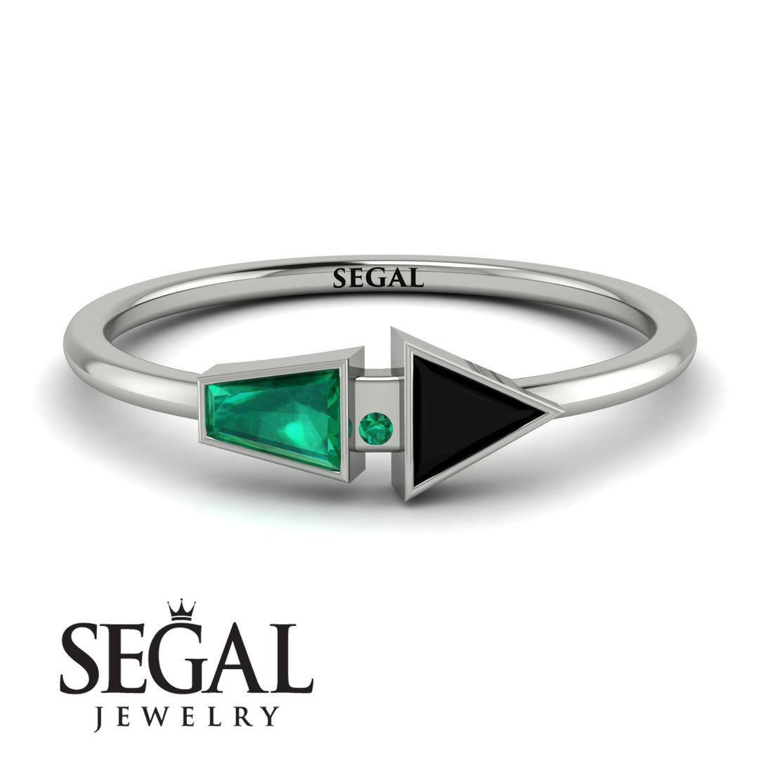 Geometrical Arrow Emerald Ring - Gracie No. 24