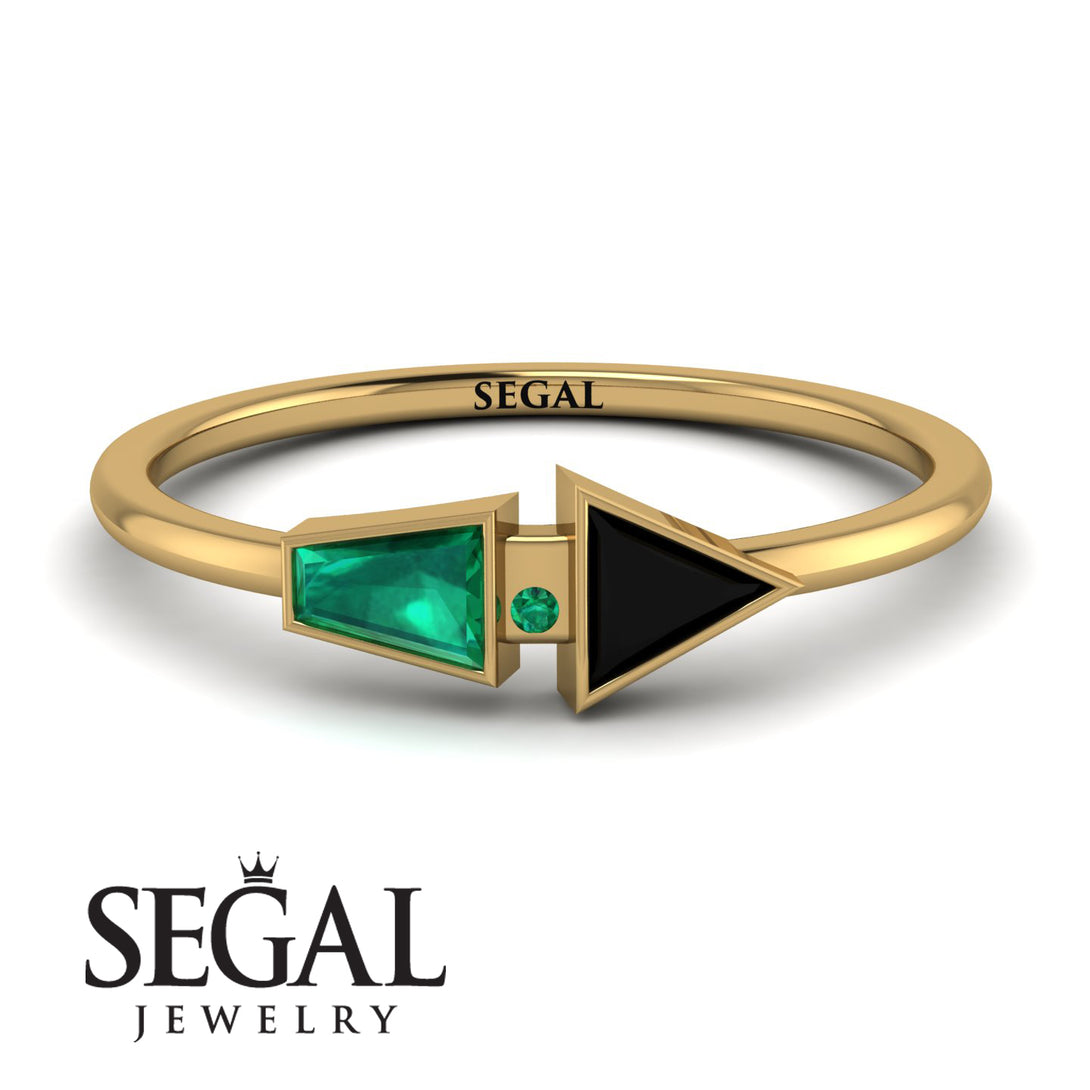 Geometrical Arrow Emerald Ring - Gracie No. 22