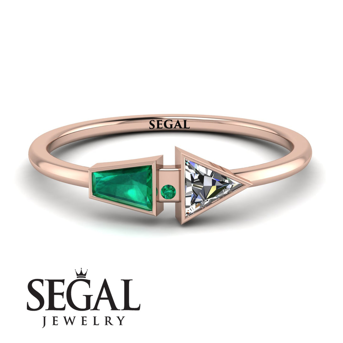 Geometrical Arrow Emerald Ring - Gracie No. 17