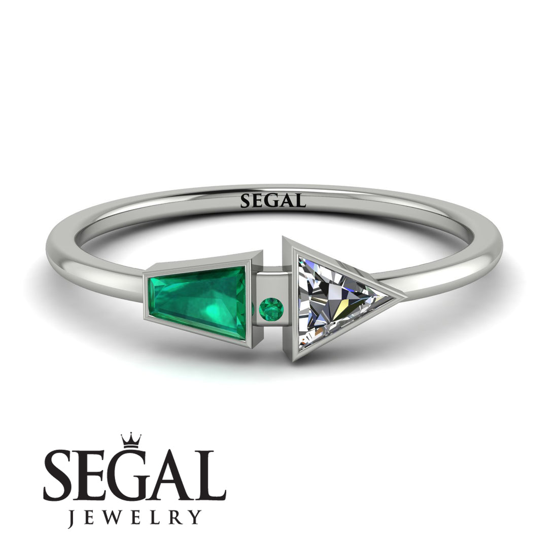 Geometrical Arrow Emerald Ring - Gracie No. 18