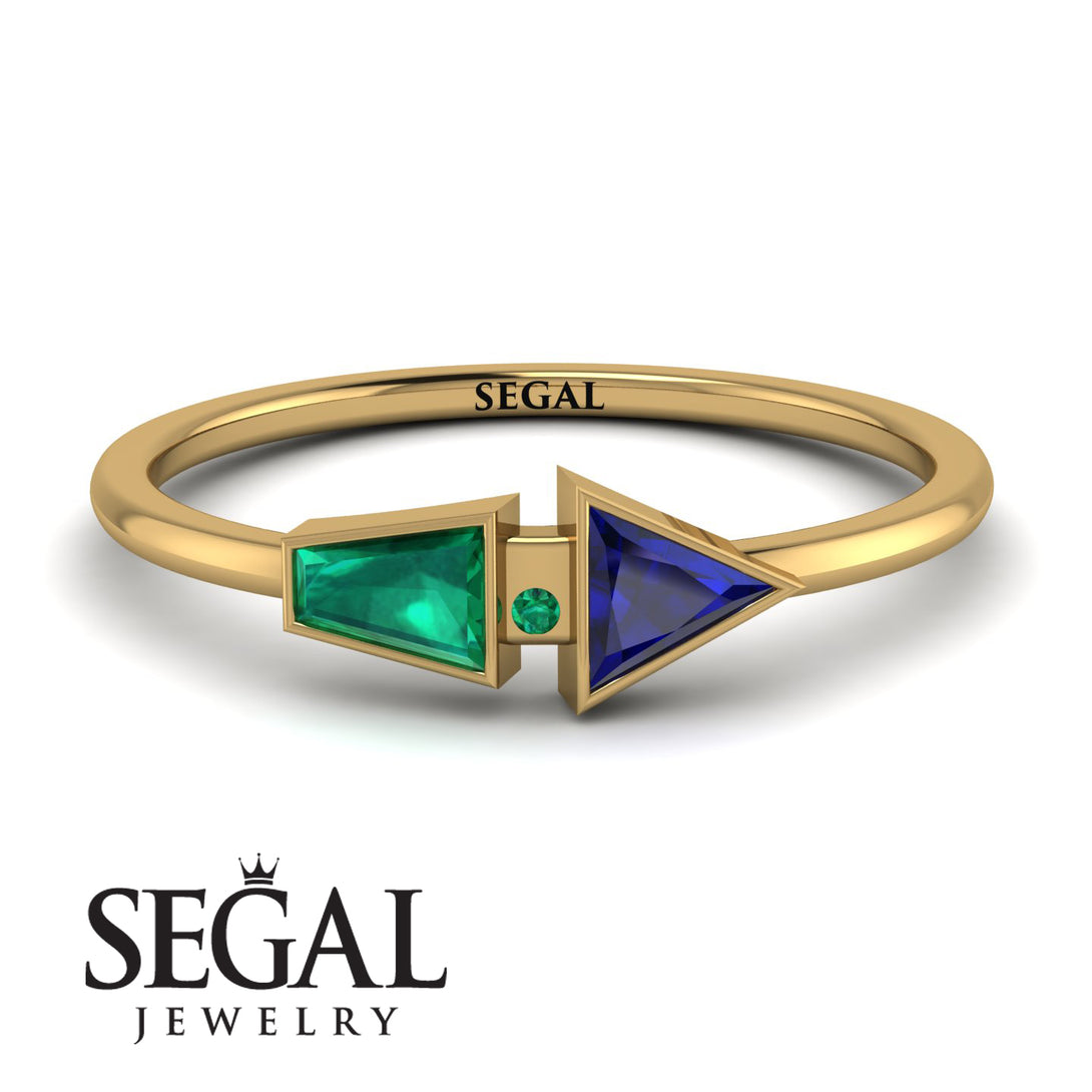 Geometrical Arrow Emerald Ring - Gracie No. 28