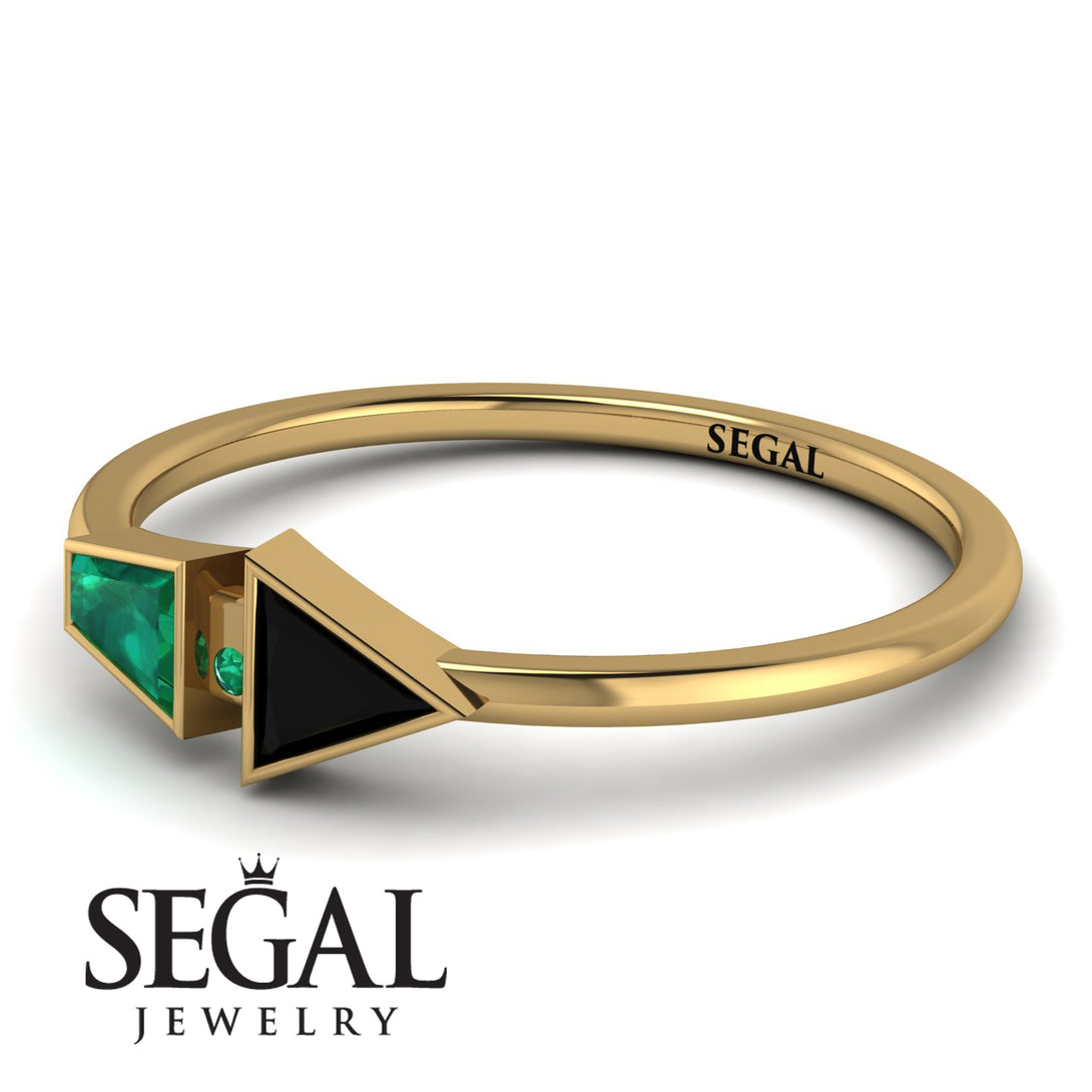 Geometrical Arrow Emerald Ring - Gracie No. 22