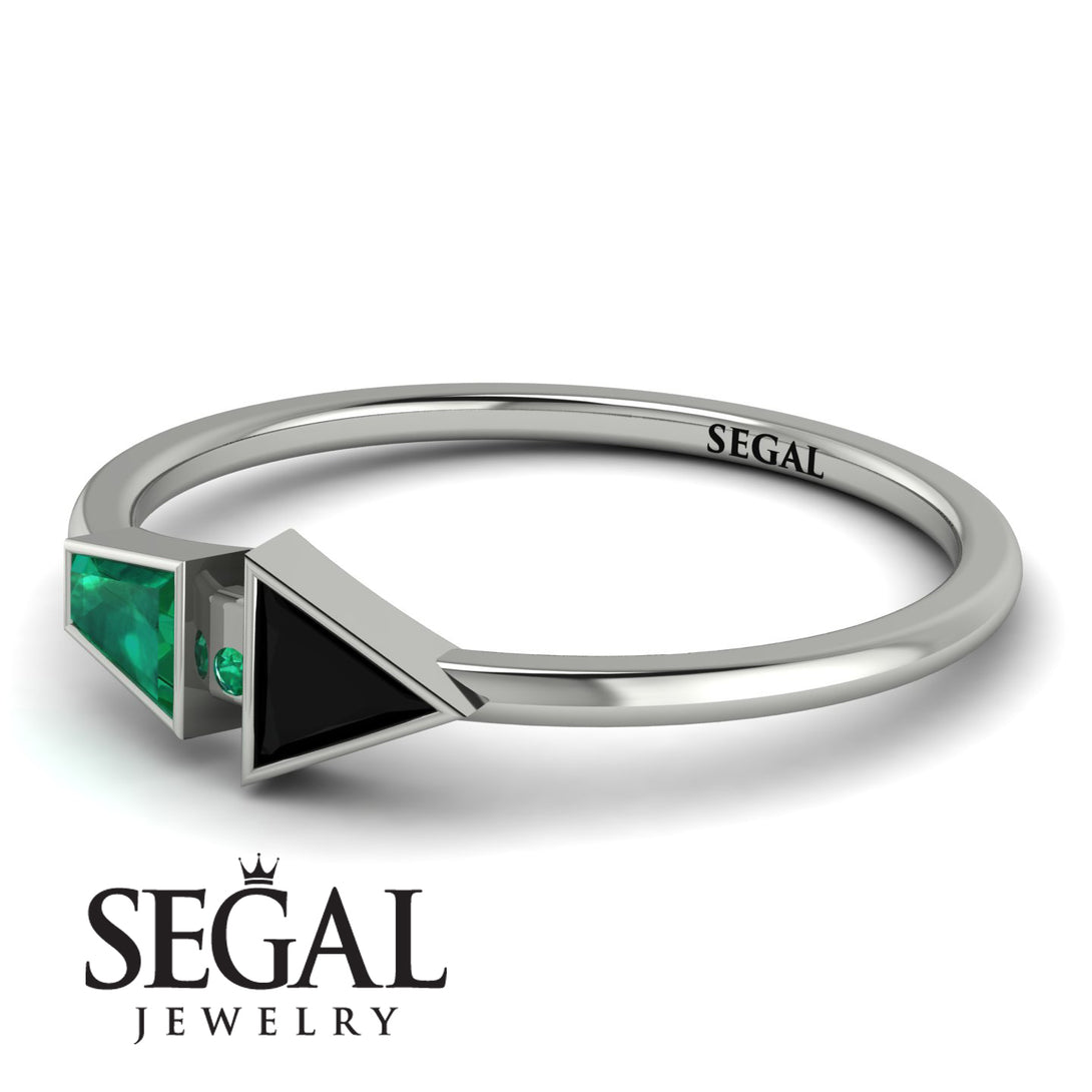Geometrical Arrow Emerald Ring - Gracie No. 24