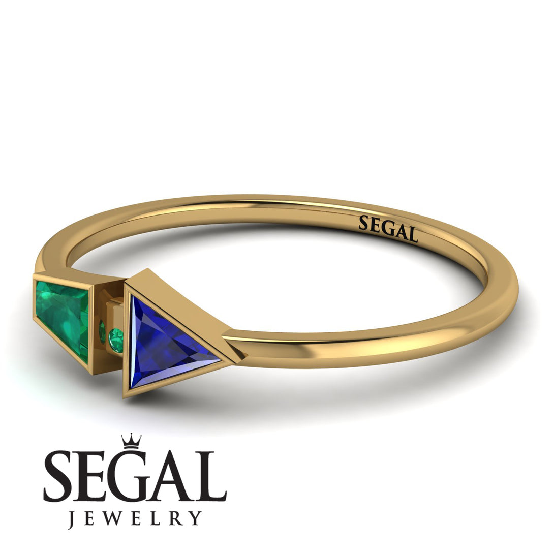 Geometrical Arrow Emerald Ring - Gracie No. 28