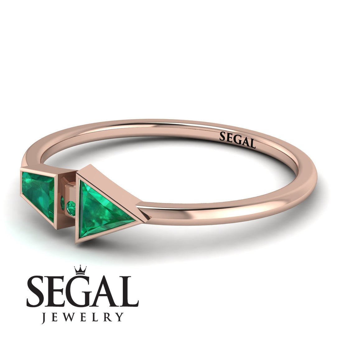 Geometrical Arrow Emerald Ring - Gracie No. 20