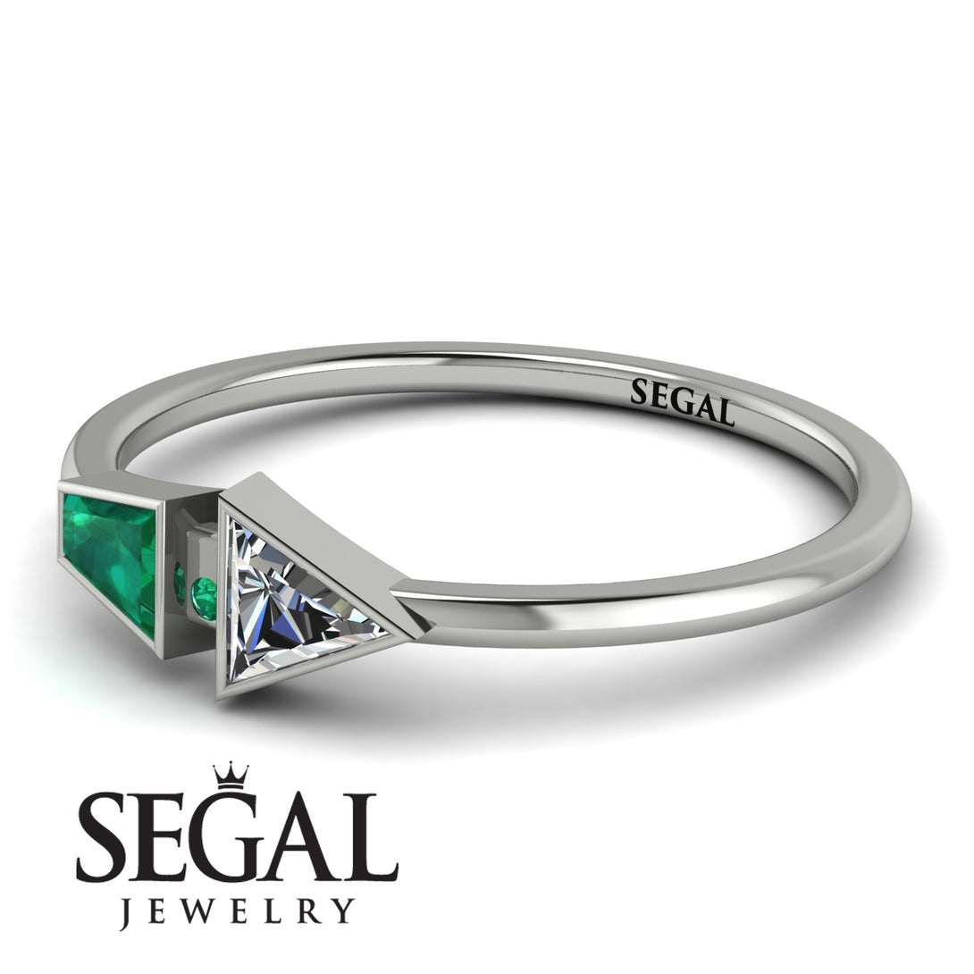 Geometrical Arrow Emerald Ring - Gracie No. 18