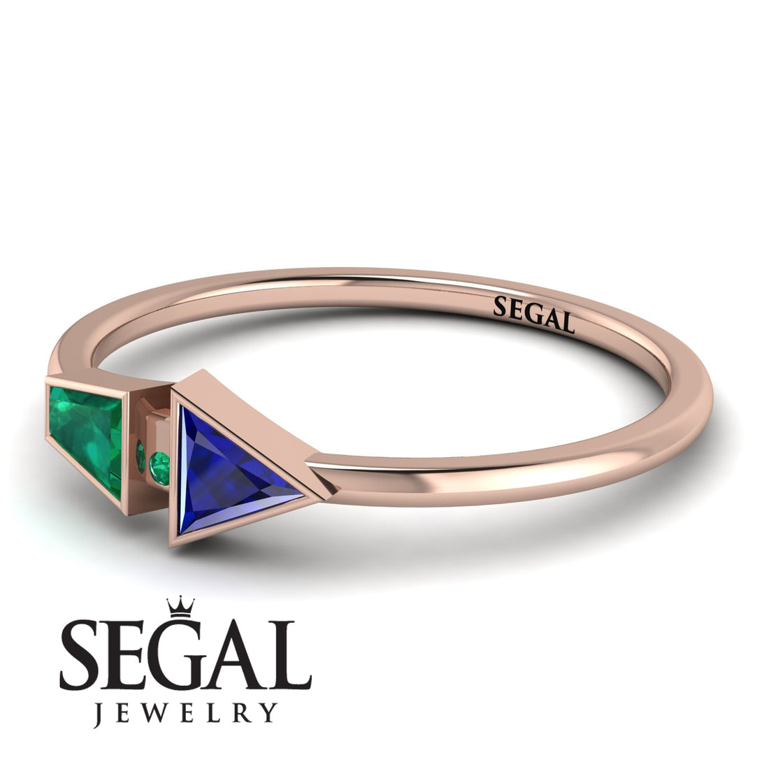 Geometrical Arrow Emerald Ring - Gracie No. 29