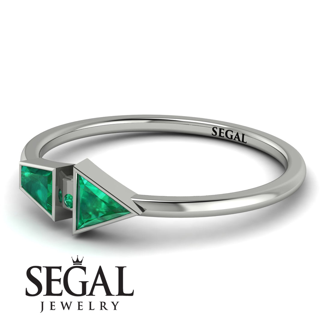 Geometrical Arrow Emerald Ring - Gracie No. 21