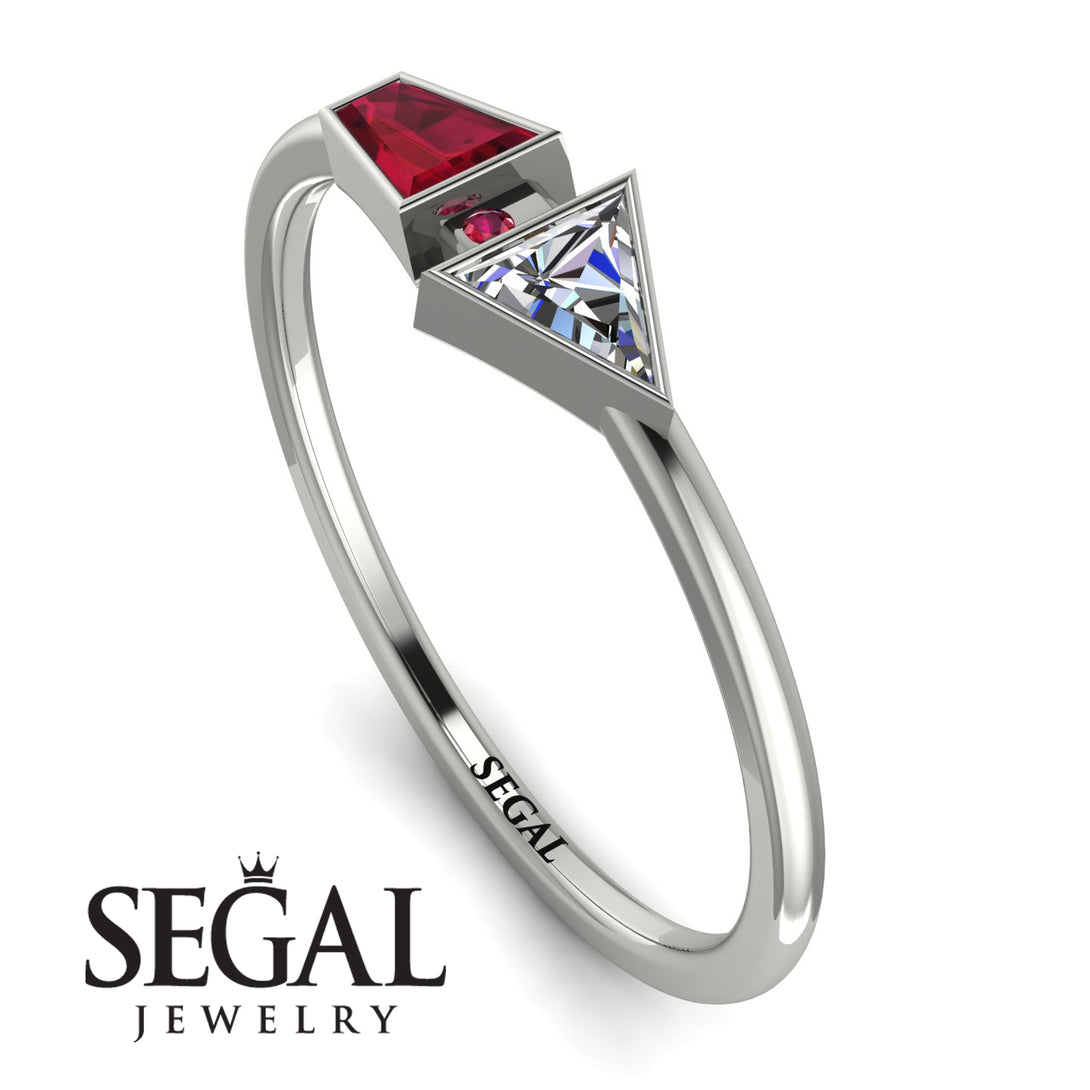 Geometrical Arrow Ruby Ring - Gracie No. 48