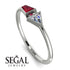 Geometrical Arrow Ruby Ring - Gracie No. 48