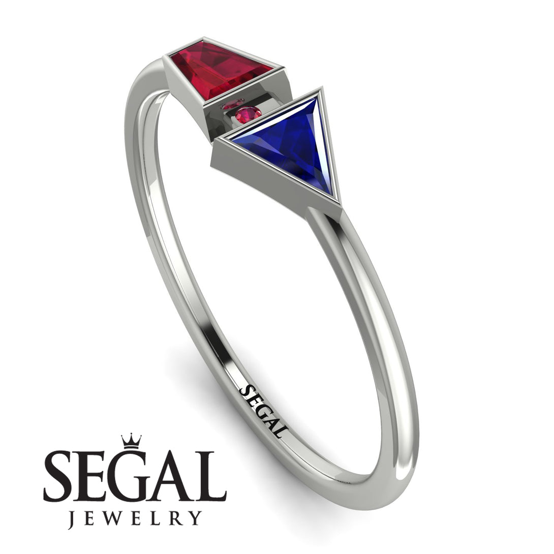 Geometrical Arrow Ruby Ring - Gracie No. 60