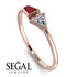 Geometrical Arrow Ruby Ring - Gracie No. 47
