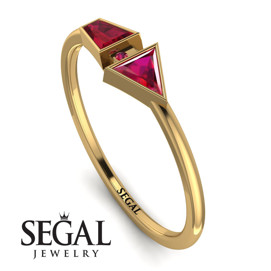 Geometrical Arrow Ruby Ring - Gracie No. 55