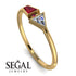 Geometrical Arrow Ruby Ring - Gracie No. 46