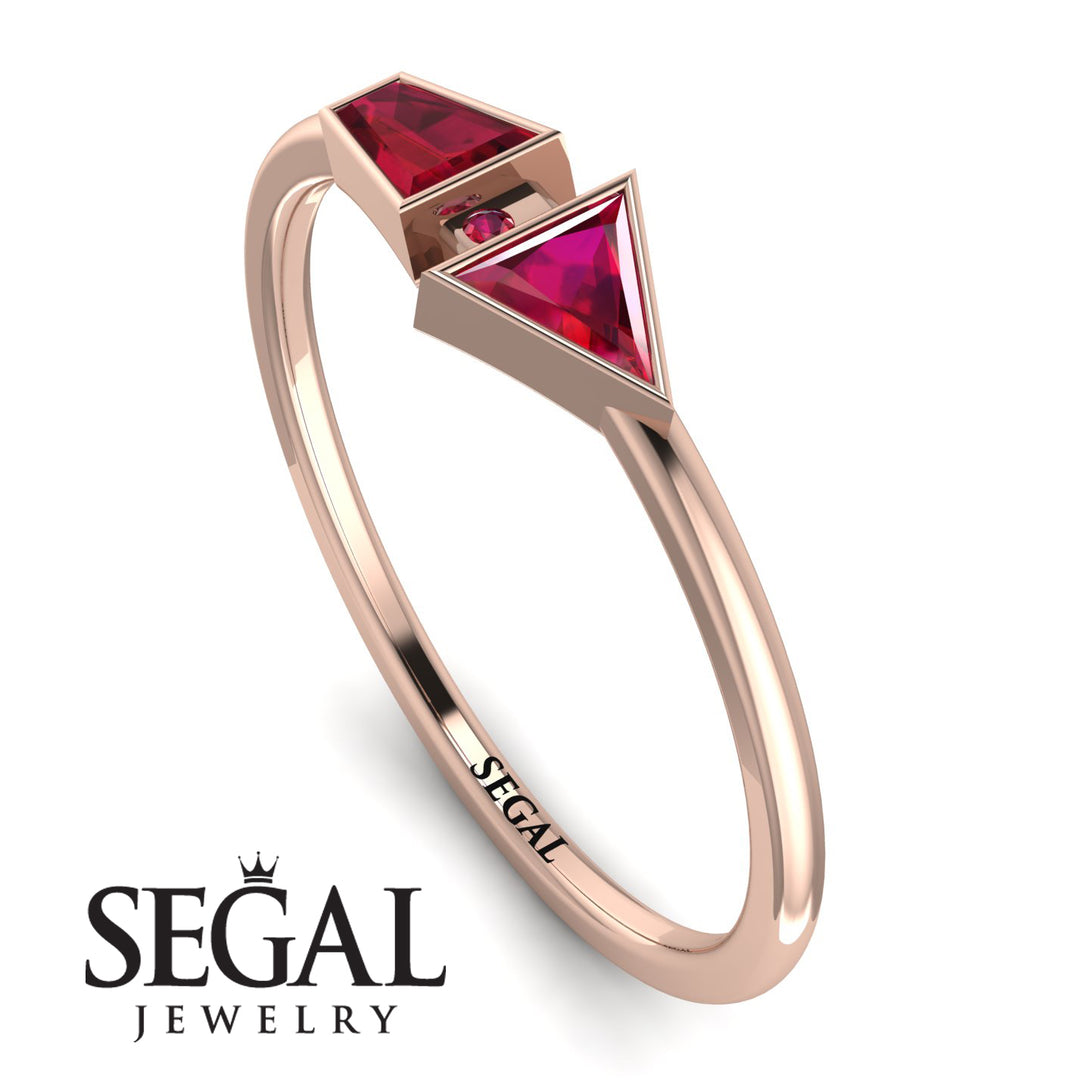 Geometrical Arrow Ruby Ring - Gracie No. 56