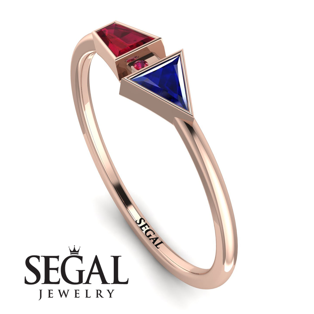 Geometrical Arrow Ruby Ring - Gracie No. 59
