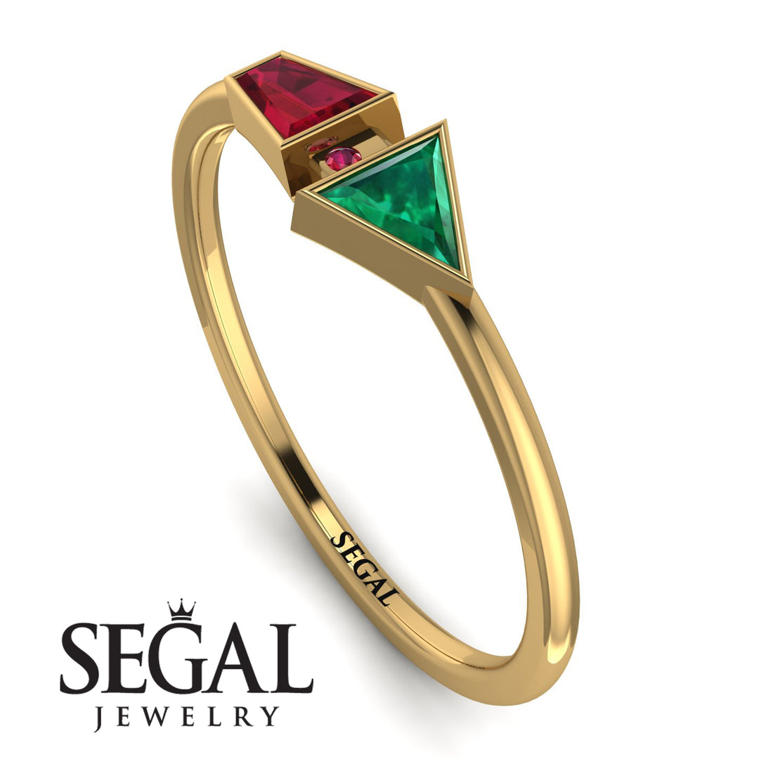 Geometrical Arrow Ruby Ring - Gracie No. 49