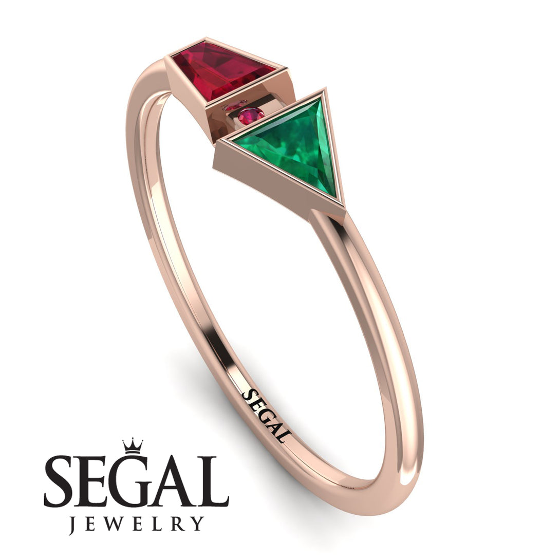 Geometrical Arrow Ruby Ring - Gracie No. 50