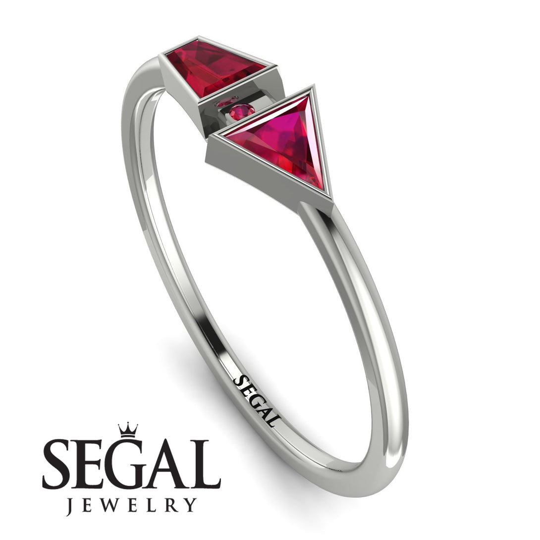 Geometrical Arrow Ruby Ring - Gracie No. 57