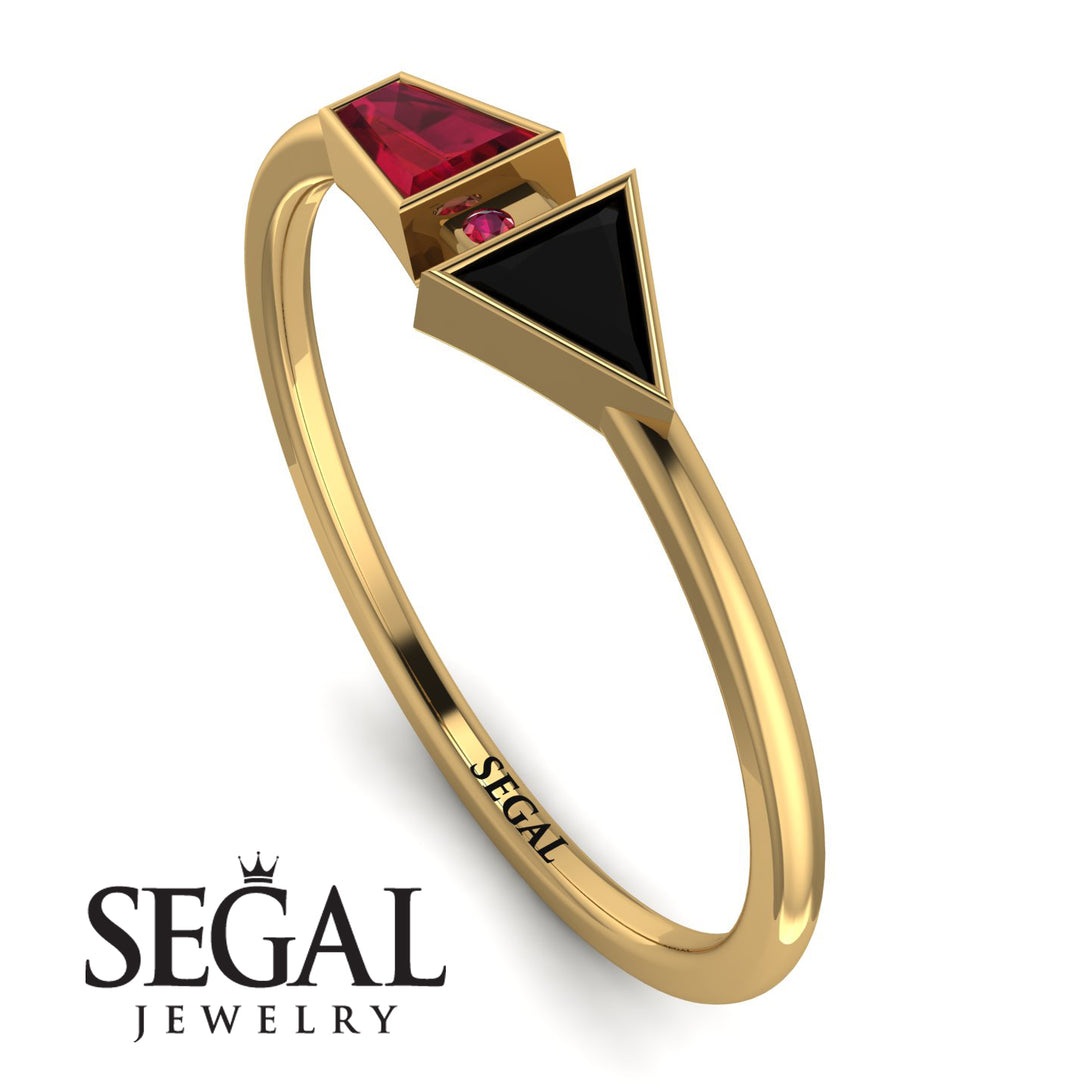 Geometrical Arrow Ruby Ring - Gracie No. 52