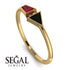 Geometrical Arrow Ruby Ring - Gracie No. 52