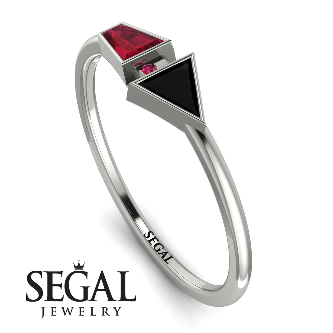 Geometrical Arrow Ruby Ring - Gracie No. 54