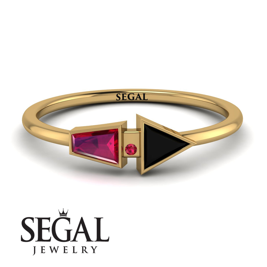 Geometrical Arrow Ruby Ring - Gracie No. 52
