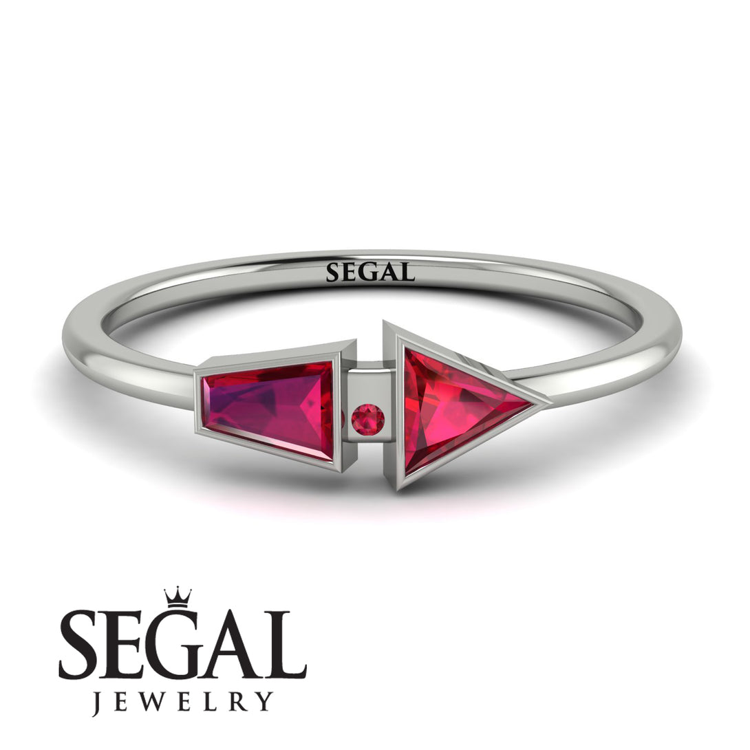 Geometrical Arrow Ruby Ring - Gracie No. 57