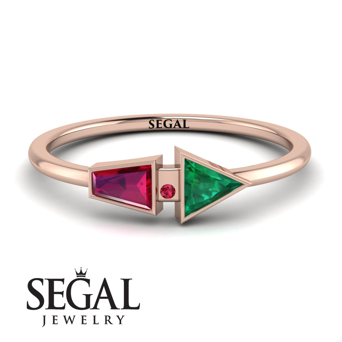 Geometrical Arrow Ruby Ring - Gracie No. 50