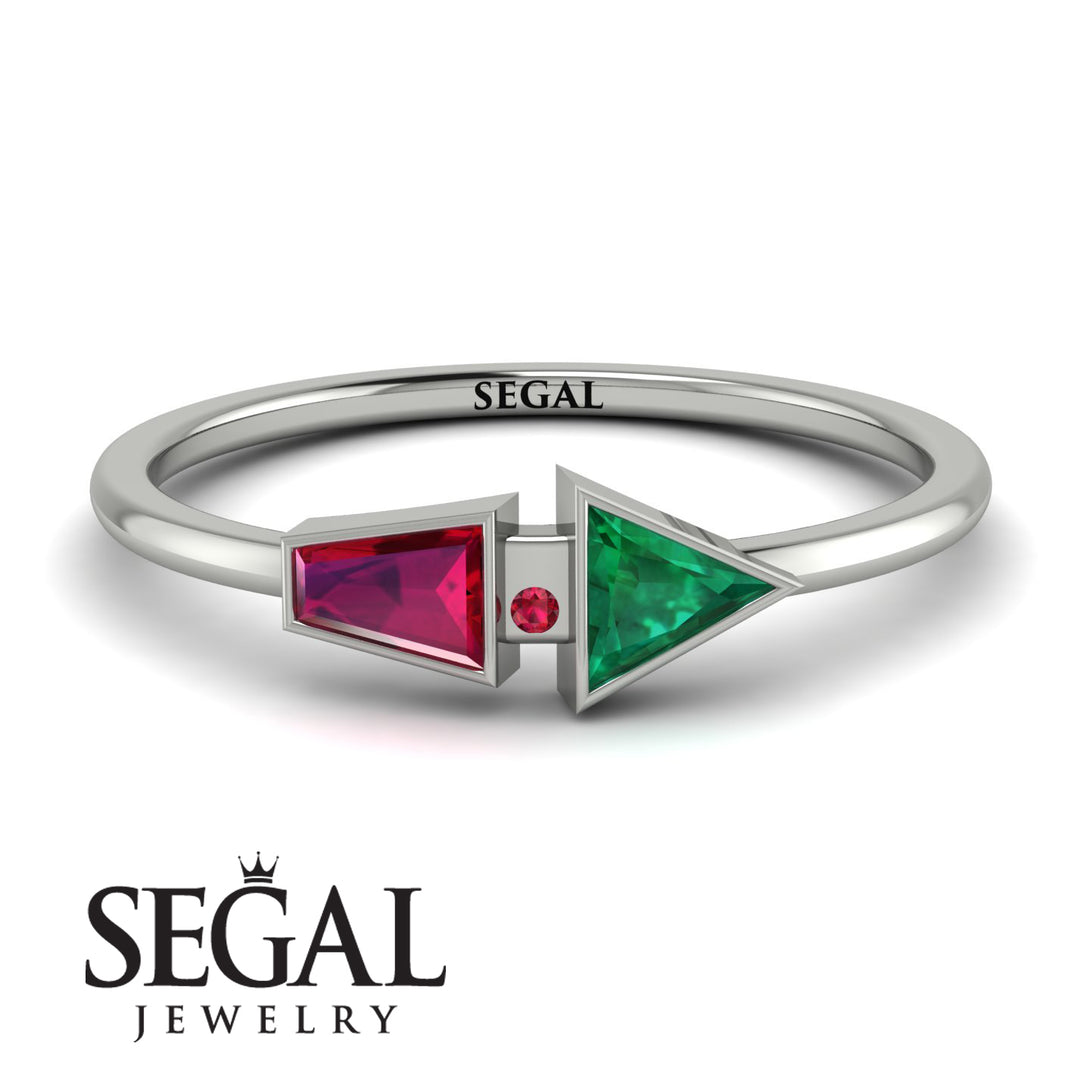 Geometrical Arrow Ruby Ring - Gracie No. 51