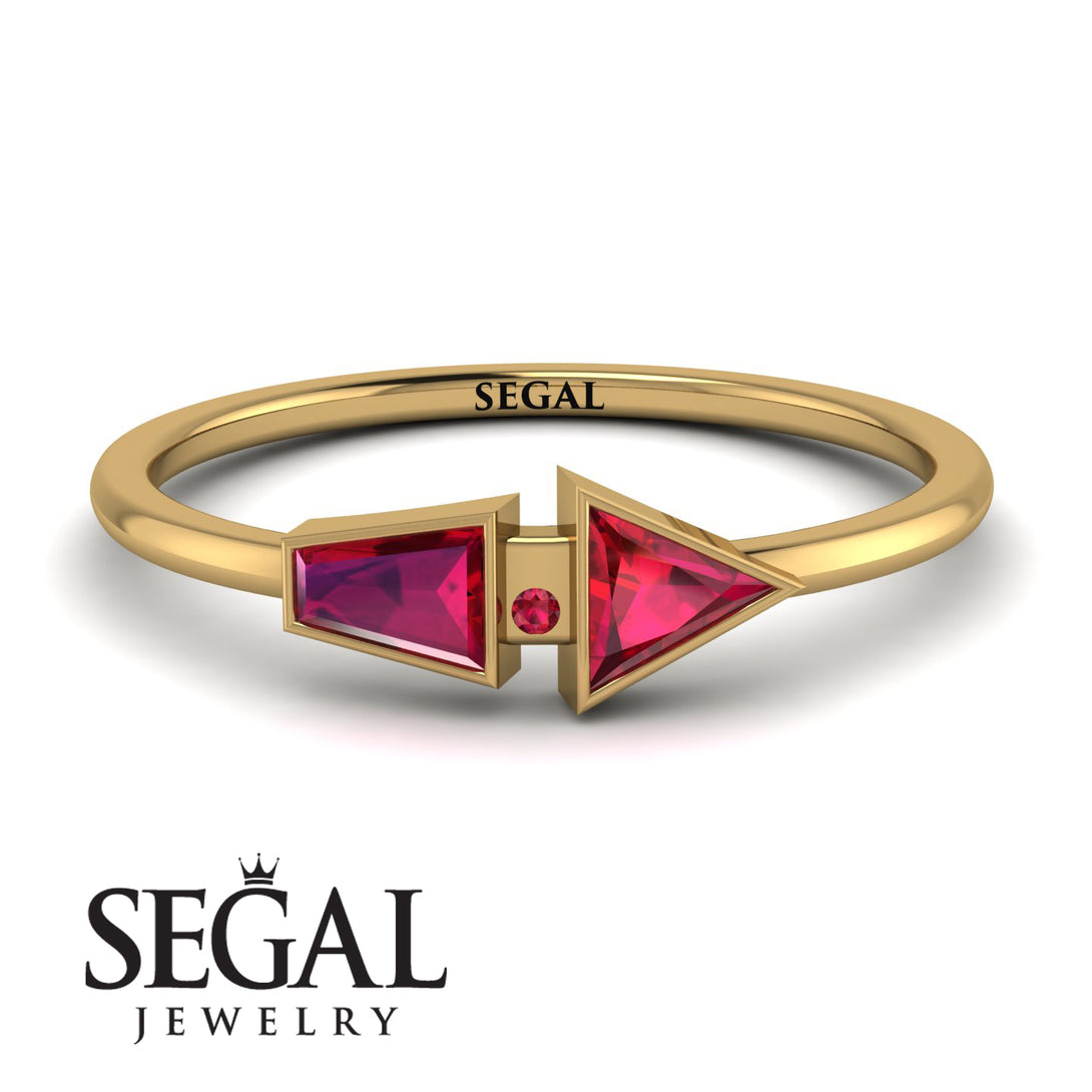 Geometrical Arrow Ruby Ring - Gracie No. 55