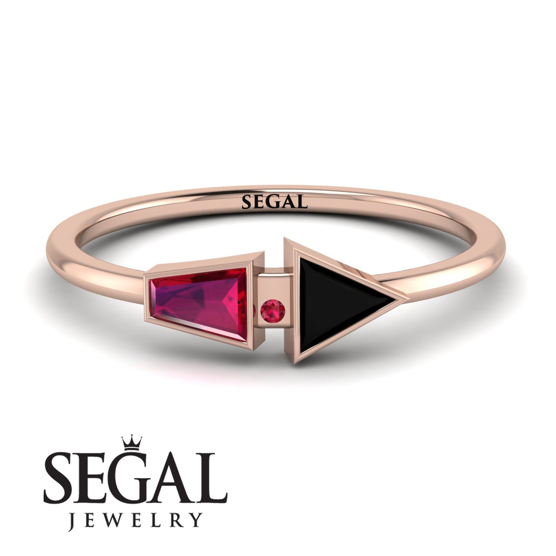 Geometrical Arrow Ruby Ring - Gracie No. 53