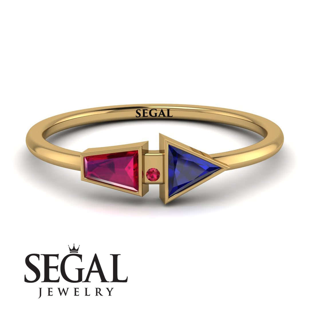 Geometrical Arrow Ruby Ring - Gracie No. 58