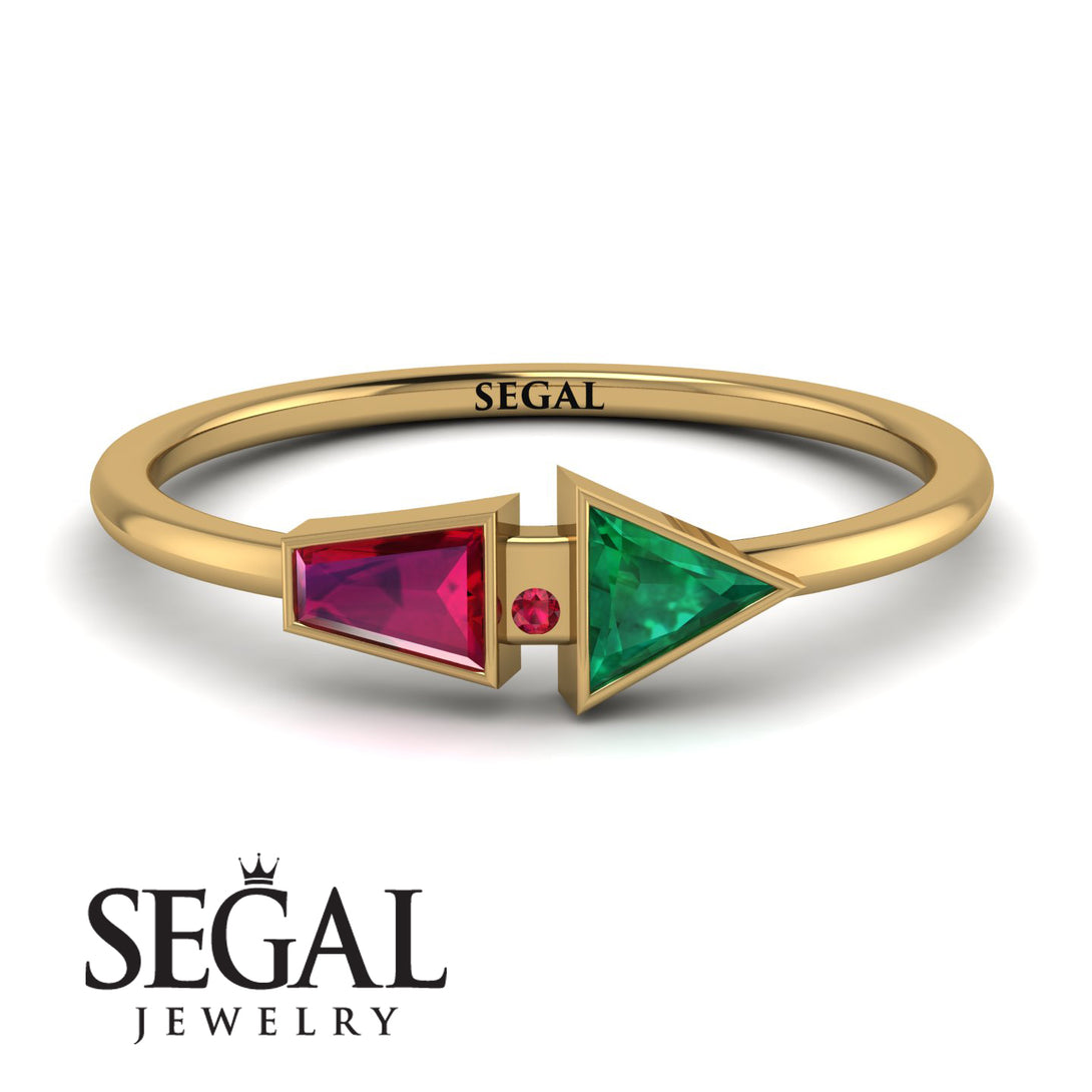 Geometrical Arrow Ruby Ring - Gracie No. 49